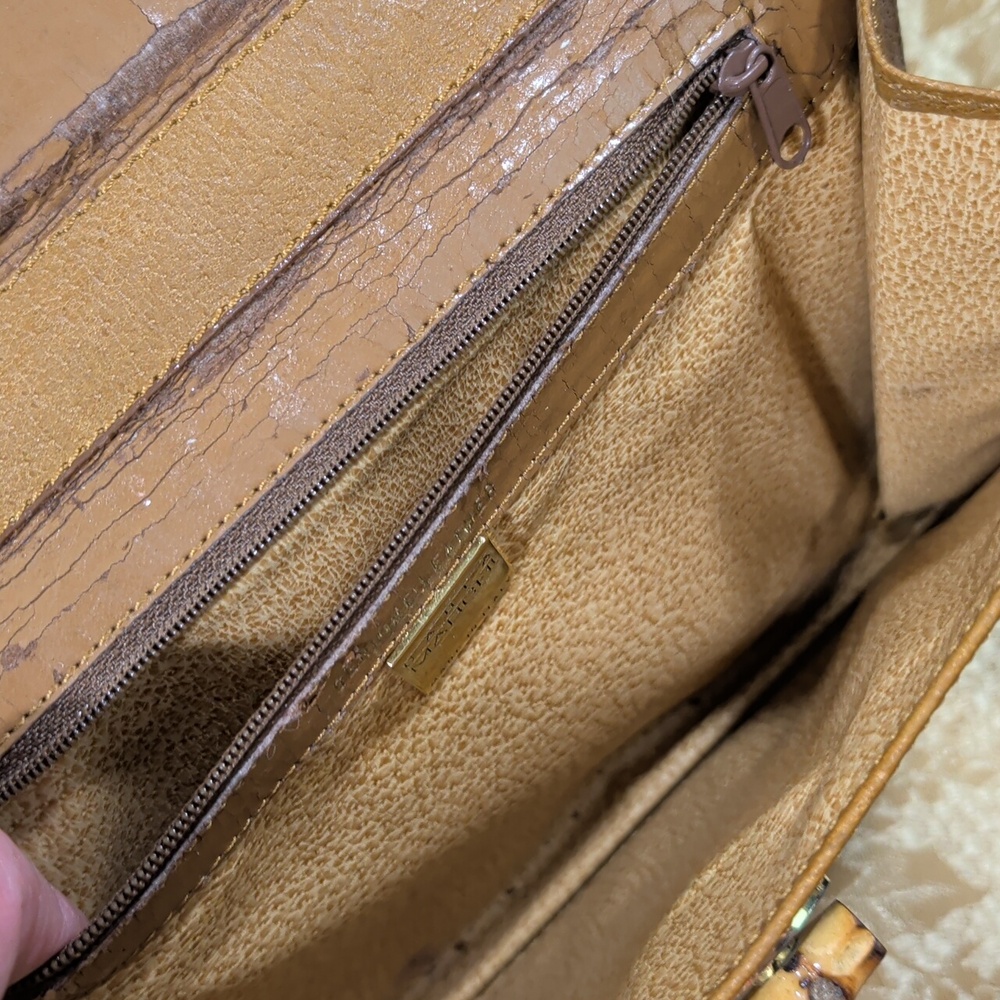 Chic Brown Leather Clutch - Picture 5 of 11